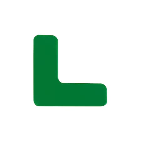5S Supplies 5S Corner Markers, 1 in W., 3 in L., 0.003 in Thickness, 50 PK VSC-MINI-GREEN